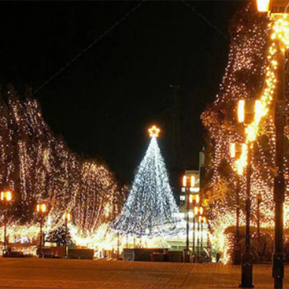 200/300 LED Battery Powered Bulb Column Christmas Tree Decoration Lamp String IP44 Courtyard Decorative Light | Освещение