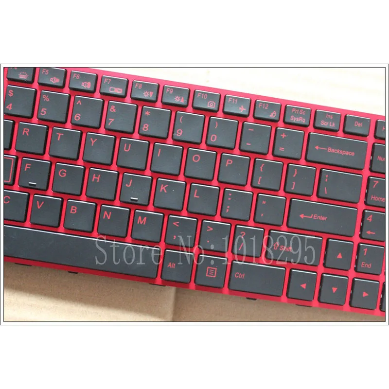 НОВЫЙ США клавиатура для ноутбука Clevo N150SC N151SC N155SC игровое Red Клавиатура