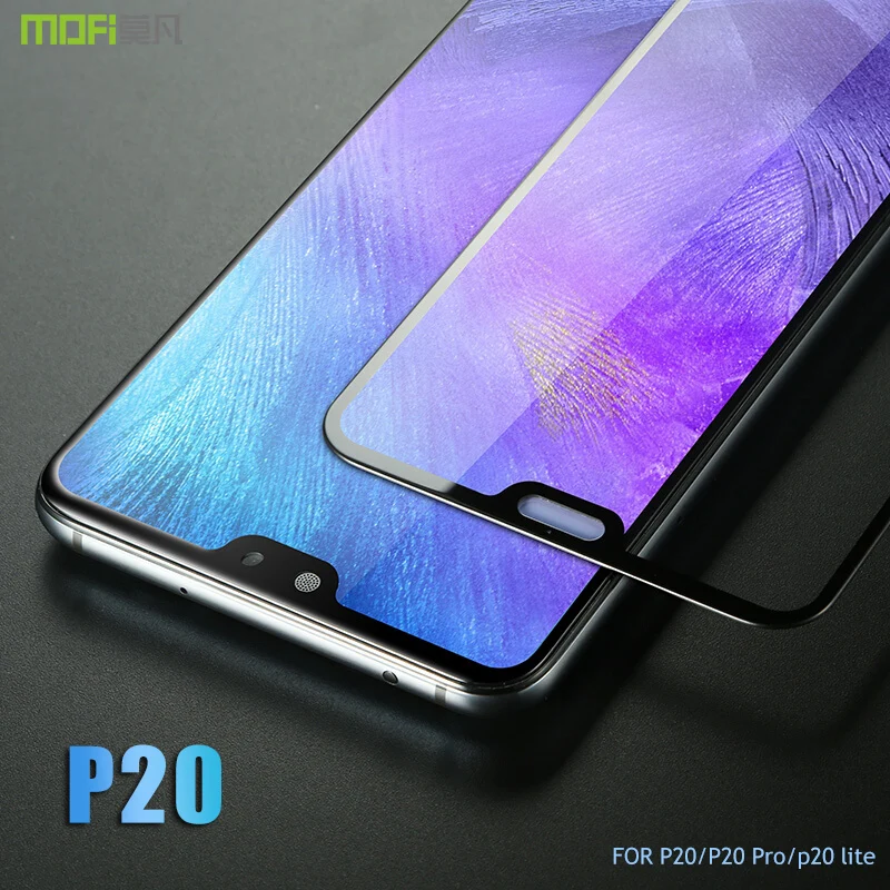 Для huawei p20 lite стекло P20 pro Закаленное пленка MOFI для полное покрытие 2.5D защита