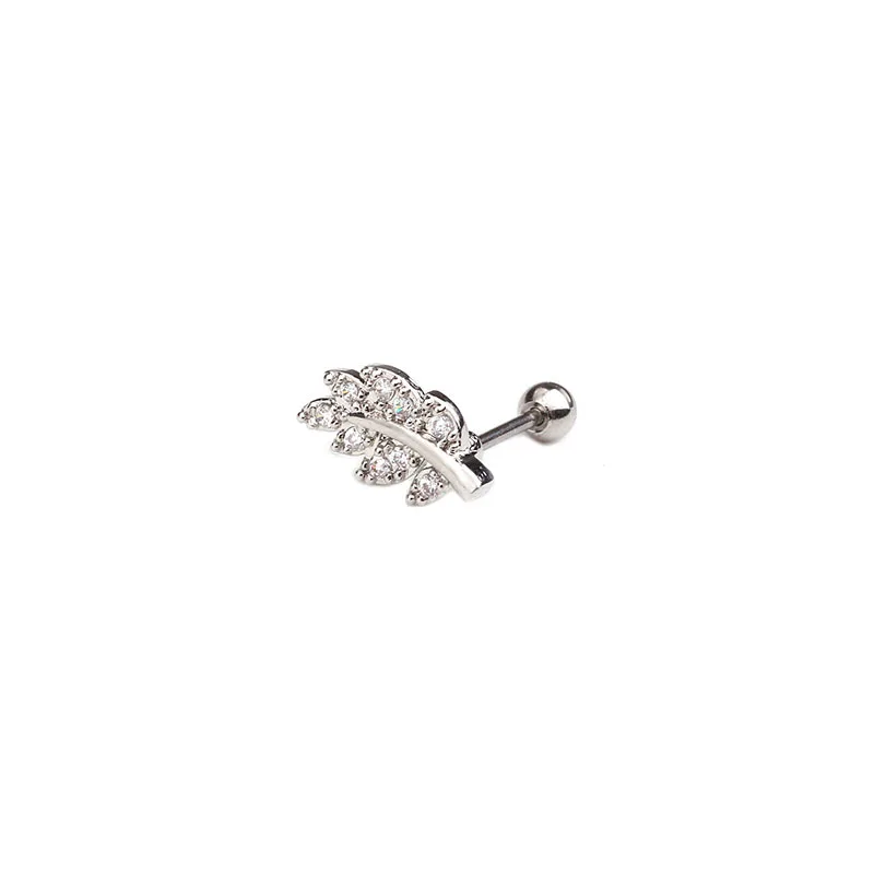 1Pc Cross Heart Flower Crown Cz Ear Studs Helix Piercing Cartilage Earring Conch Rook Tragus Stud Jewelry | Украшения и