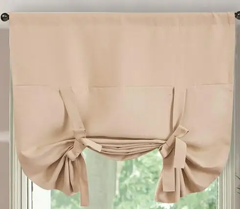 Beige 117x160 см новейшая кухонная занавеска, короткие римские жалюзи, Затемненные занавески s для обработки окон, занавески для дверей, s украшение дома, карниз с кармашком - Цвет: Beige