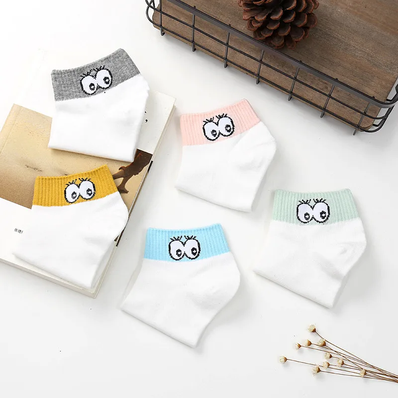 1 пара женских носков туфли для девушек Женские Короткие хлопковые милые носки с