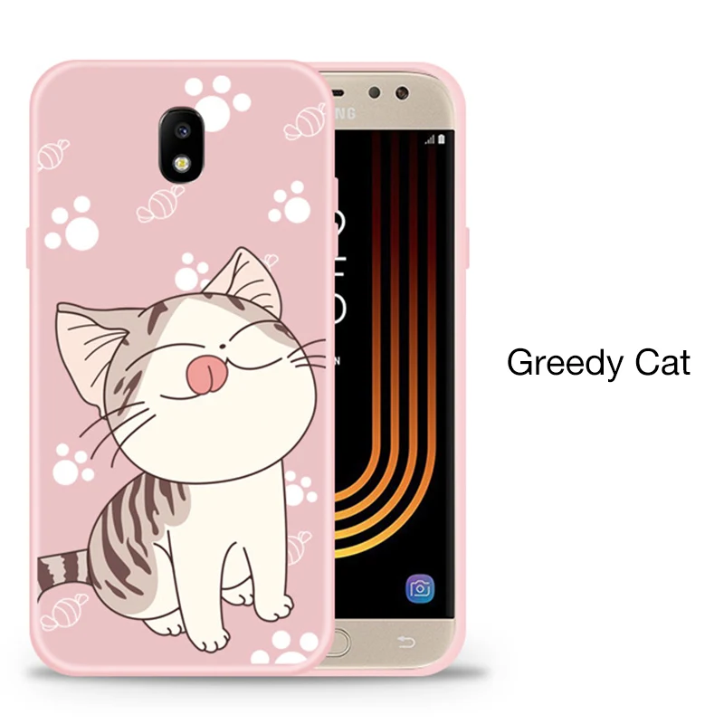 Greedy Cat Силиконовый чехол для samsung Galaxy J8 чехол откидная крышка iphone х 3D рельеф для Galaxy J7 Pro Чехол милый для J8 бамперы - Цвет: Greedy Cat