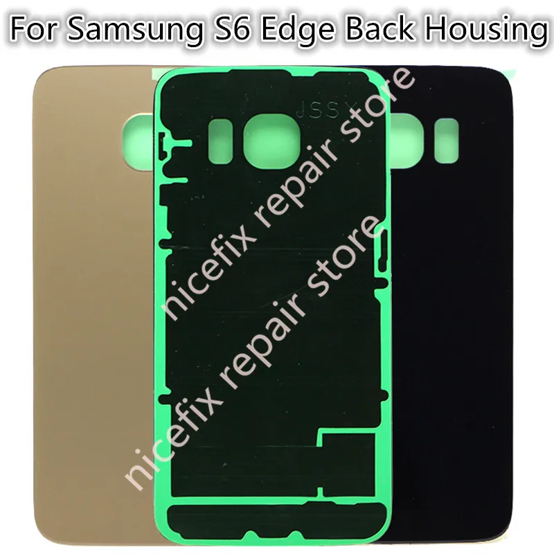 Крышка батареи для Samsung Galaxy S6 edge G925I G925 G925f стеклянная задняя крышка батарейного