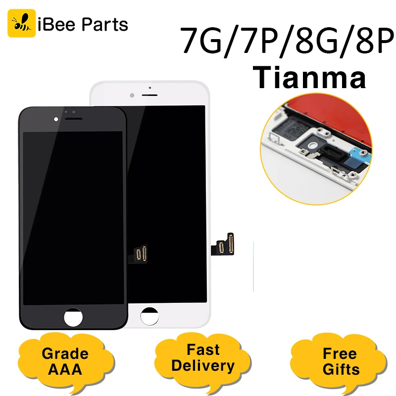 Запчасти iBee 1 шт. Премиум качество для iPhone 7 Plus 8 ЖК экран Бесплатная доставка