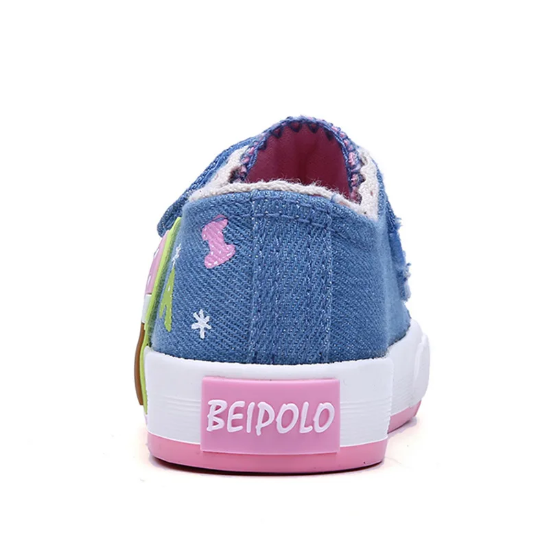 Новинка 2019 Модные Детские парусиновые туфли тонкие для девочек дышащие детские