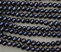 wholesale 10 strands 5 6mm black freshwater pearl strings