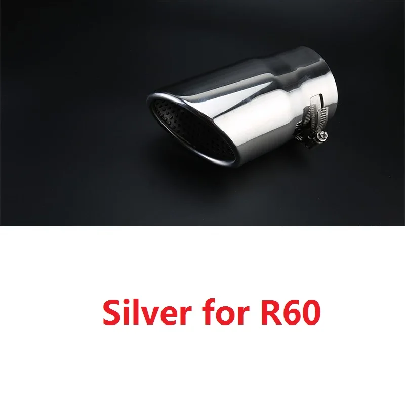 Silver for R60 Наконечник глушителя из нержавеющей стали для Mini Cooper Countryman Clubman R55 R56 R60 F54 F55 F56 F60 Замена - Цвет: Silver for R60