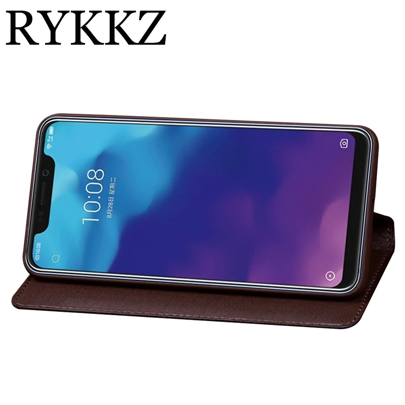 RYKKZ Чехол-книжка из натуральной кожи для zte Axon 9 pro, чехол на магните для zte Axon 9 pro, чехол s, кожаный чехол для телефона, чехол s Fundas