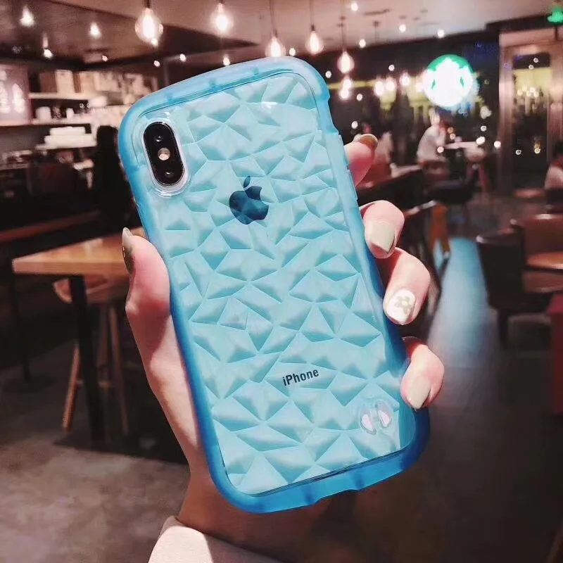 Чехол из ТПУ с изогнутой талией ярких цветов для iPhone XMAX X нескользящий чехол