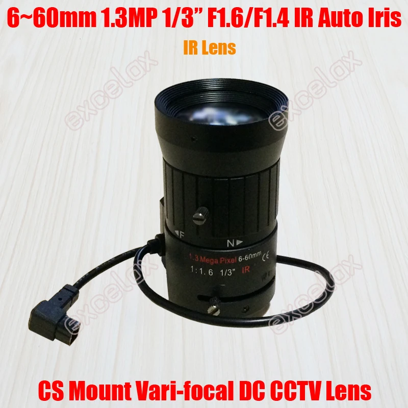 1/3 МП 2 720 &quot6 60 мм F1.4 IR CS Mount DC вариофокальный CCTV объектив для 960P 1 3 P аналоговая IP
