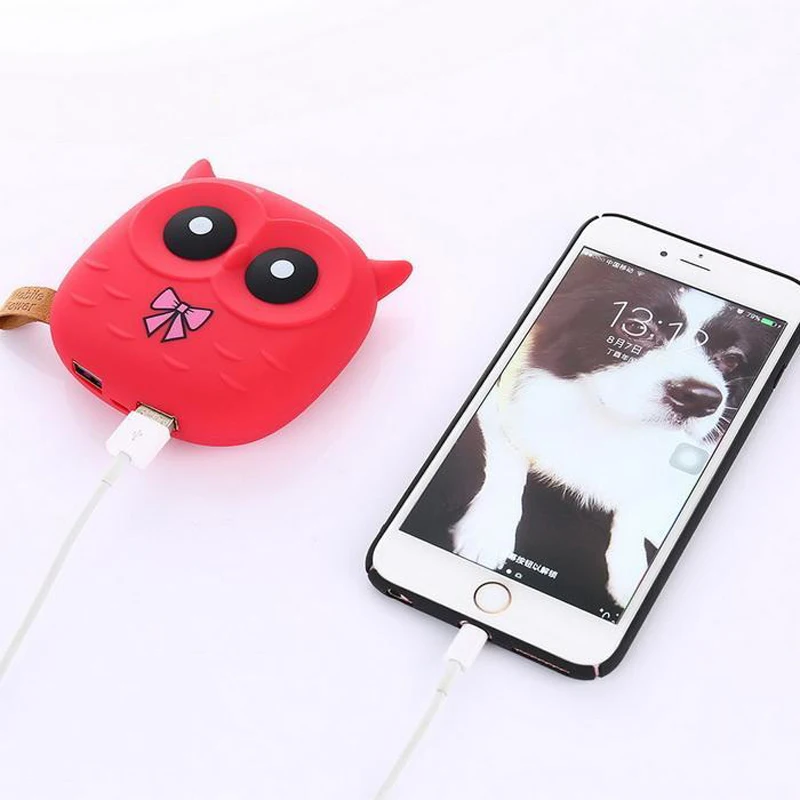 20000mAh Cute Cartoon Animal Dual USB Power Bank For iPhone Samsung Mobile Phone Charger Cable External Battery Pack Powerbank | Мобильные