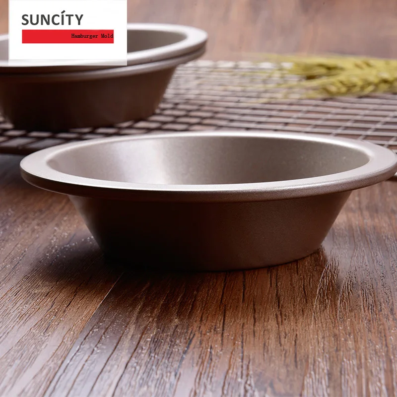 2 шт. антипригарная металлическая круглая сковорода для гамбургеров жестяная