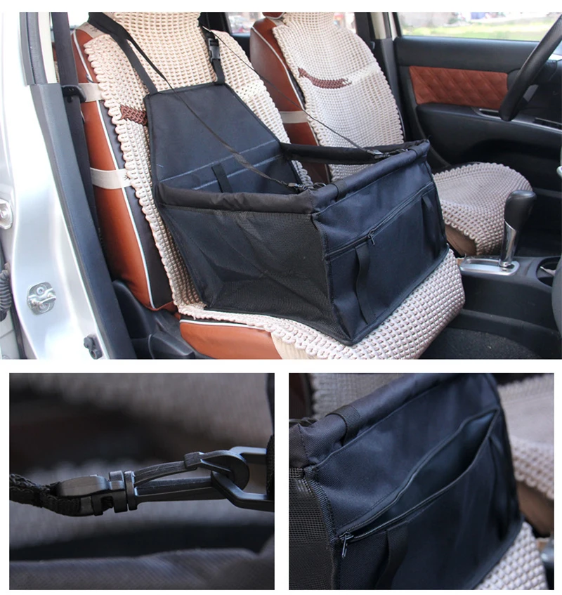 Корзина собака собак Pet Carrier автокресло Pad безопасно выполнять домик для кошки сумка для щенков Автомобильные путешествия аксессуары Водонепроницаемый собака сиденье сумку корзиной автомобиль