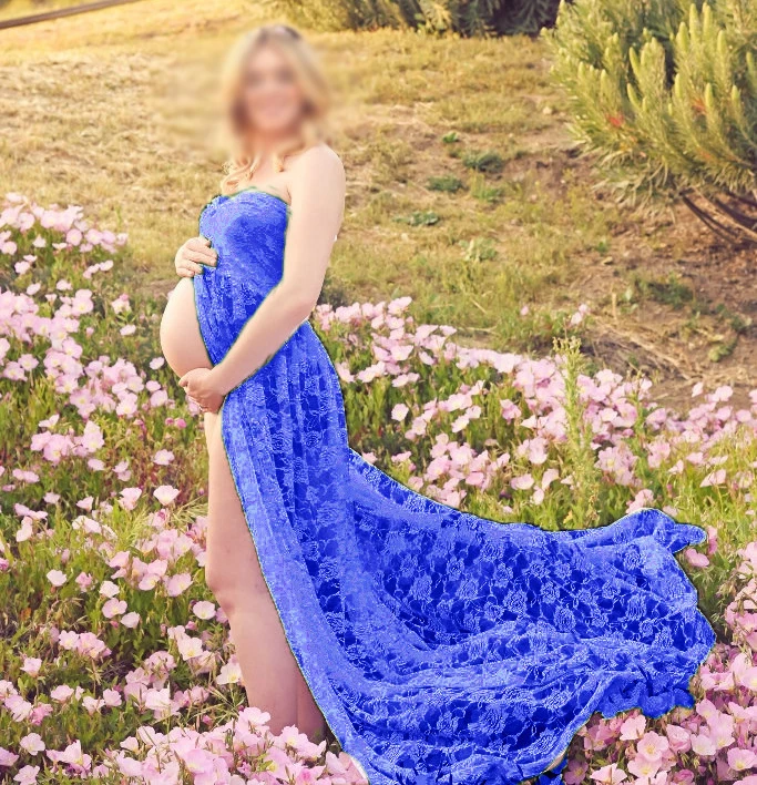 Длинное кружевное платье для беременных Платье фотосессии свадебное пляжное