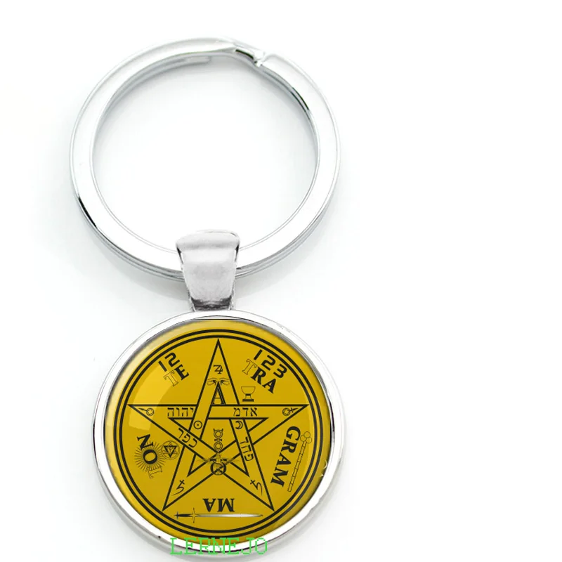 Tetragrammaton Amulet брелок для ключей кольцо Эзотерическая пятиконечная подвеска