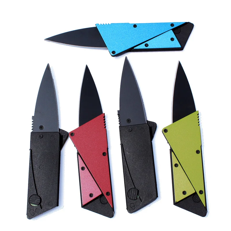 1PCS 5 Color Pocket Knife Hilt Add Layer Steel Plate Mini Wallet Credit Card Folding Blade Multi Functional OPP Bag | Инструменты