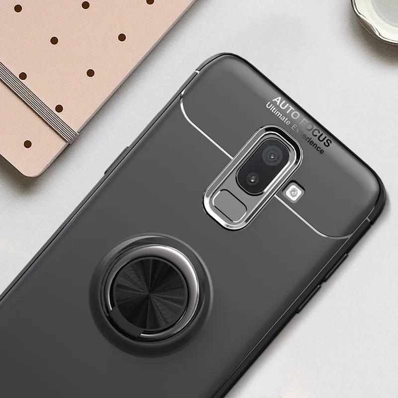 Чехол для samsung Galaxy J8, роскошный чехол с держателем для пальцев, задняя крышка для samsung J8, SM-J800F, чехол