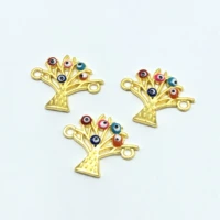 junkang 10pcs tree eye oil drop connector hand made bracelet necklace accessories pieces two color feature ornaments