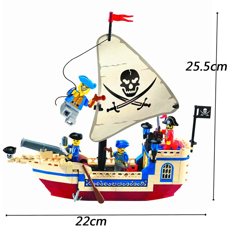 Enlighten 304 Caribbean Bounty пиратский корабль лодка строительные блоки наборы кирпич Playmobil