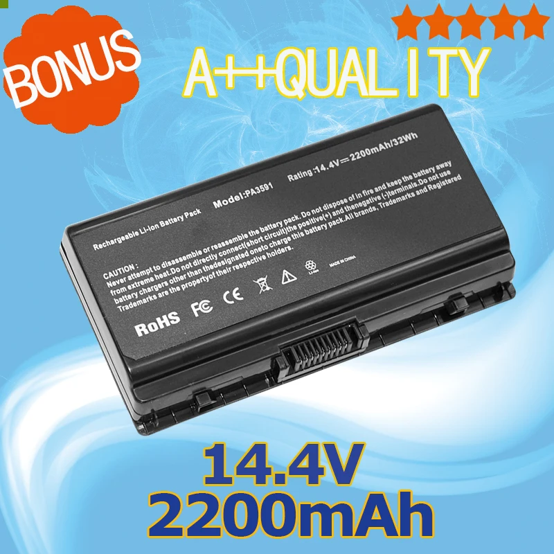 

Аккумулятор ApexWay для toshiba Equium PA3591U-1BAS, 14,4 В, 2200 мАч, PA3591U-1BRS, L40, L45, L401, L402, L40-13E, L40-12S, L40-15E