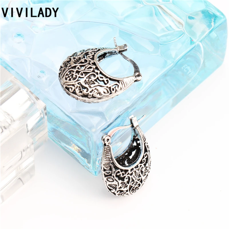 VIVILADY Винтажные серьги-кольца в виде искусственной кожи женские серьги из