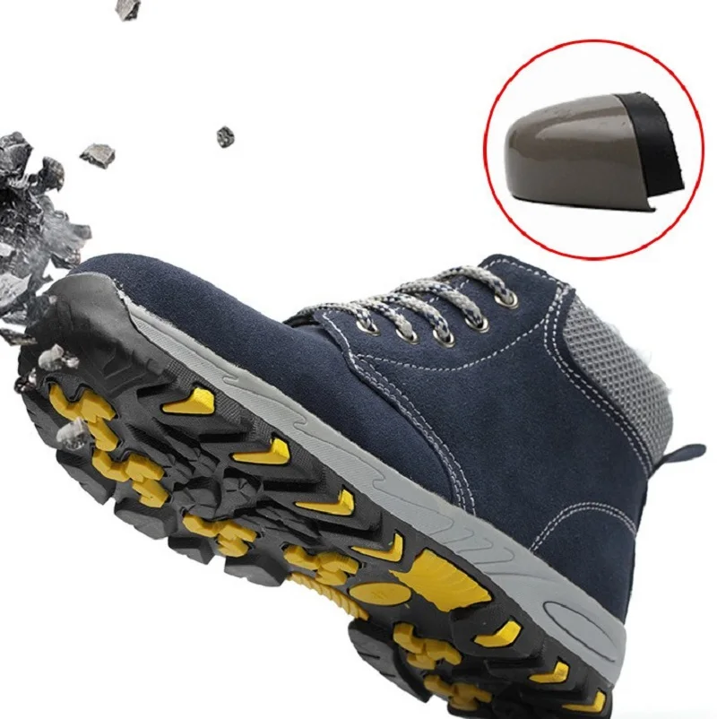 Ботинки мужские рабочие со стальными вставками Классическая Кожаная