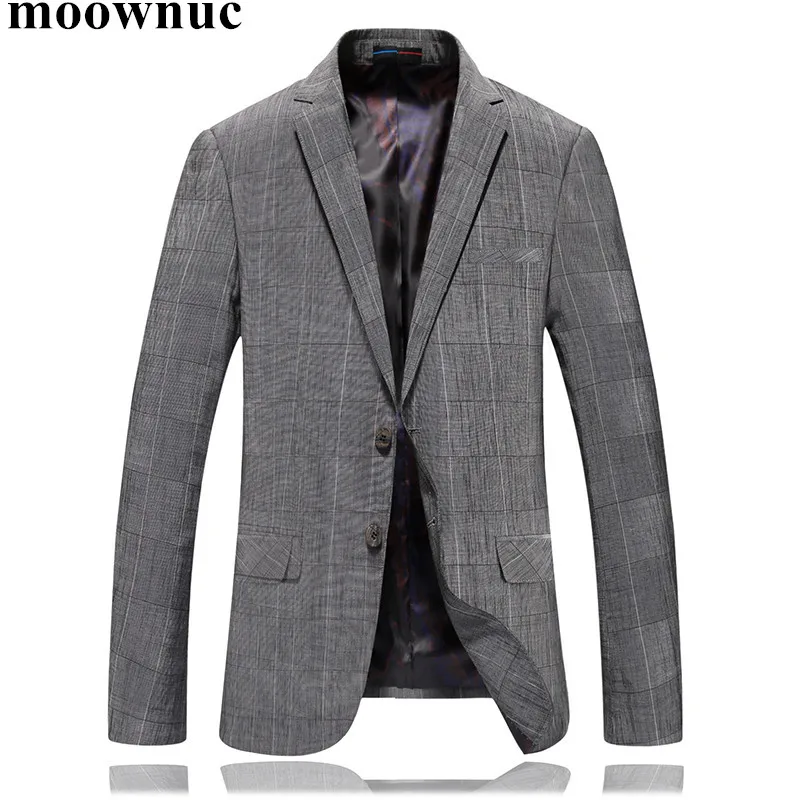 

moownuc New Men's Blazers Men Business Casual Gray Blazers Homme Slim Fit Autumn Top Quality Oversized Coats S-3XL Costume Men
