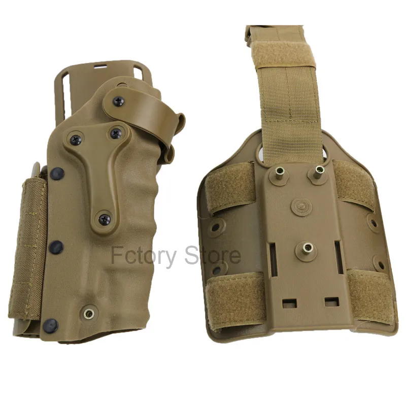 Тактический кобура платформе Airsoft Шестерни Аксессуары черно-коричневые сапоги до бедра кобуры для Glock 17 19 Кольт 1911 M9 SIG P2022 P226