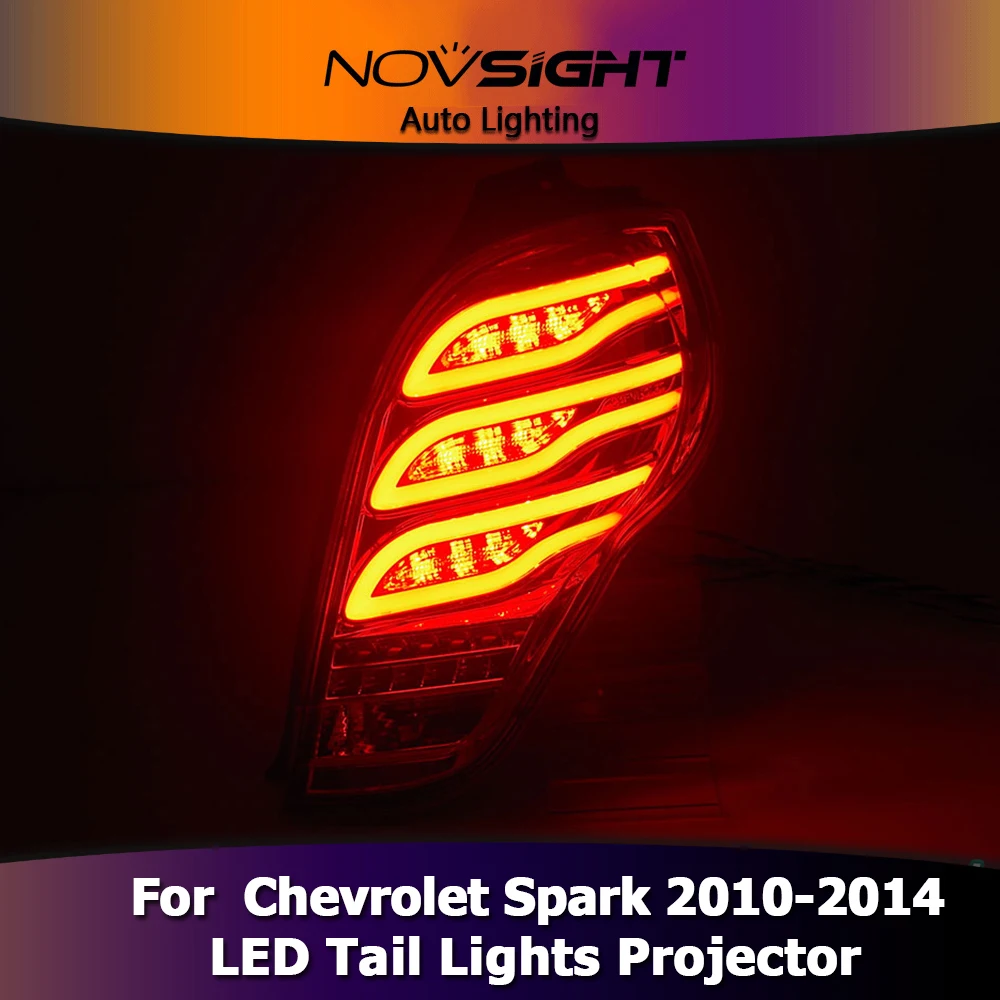NOVSIGHT 2 шт. автомобильный Стайлинг Стоп задний Светильник проектор головной светильник DRL противотуманный светильник подходит для Chevrolet Spark 2010