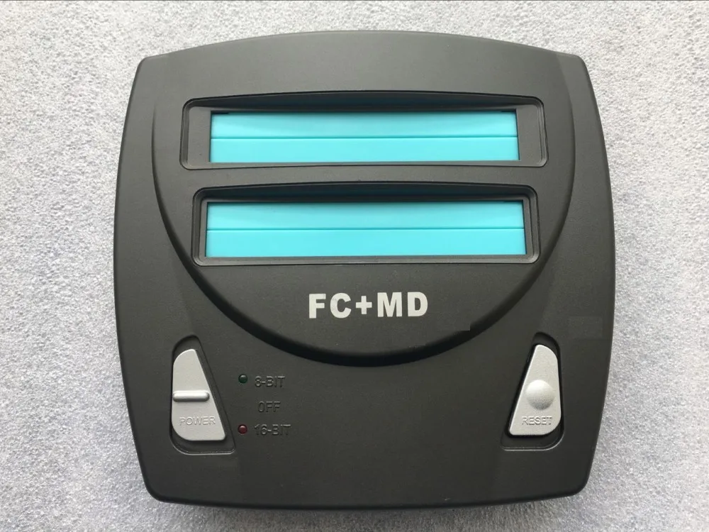 Высокое качество FC + SEGA Genesis/MD compact 16 бит и 8 2 в 1 двойная система игровая консоль