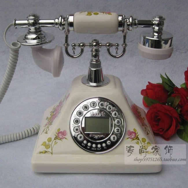 

Genuine antique ceramic hands-free retro pastoral telephone caller fashion cute beauty