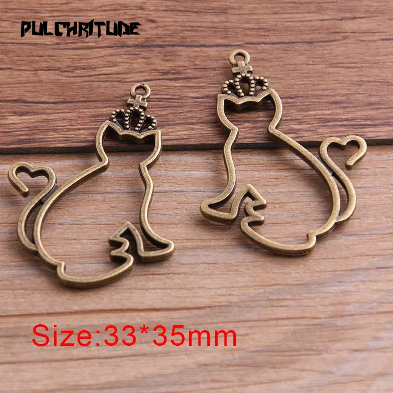 6pcs 33*35mm Three Color Alloy Jewelry Accessories Monkey Charm Hollow Glue Blank Pendant Tray Bezel 11C73 | Украшения и