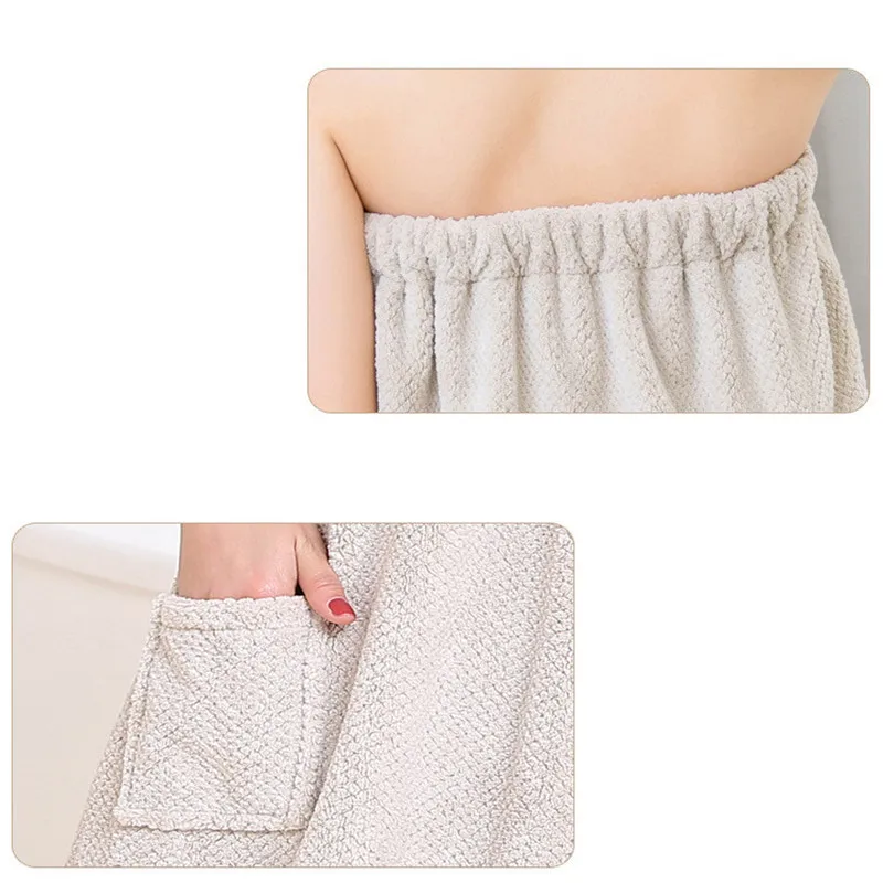 New 2019 Bath skirt Shower cap Dry towel Bow Towel Khan steamed SPA Pajamas Multifunction Home Daily Using Beach | Дом и сад