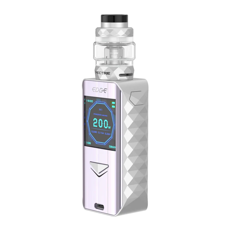 Оригинальный комплект Digiflavor Edge Vape 200 Вт TC Box Mod 5 мл Spectre Tank Digimesh Coil 0.2ohm Fit 18650 батарея