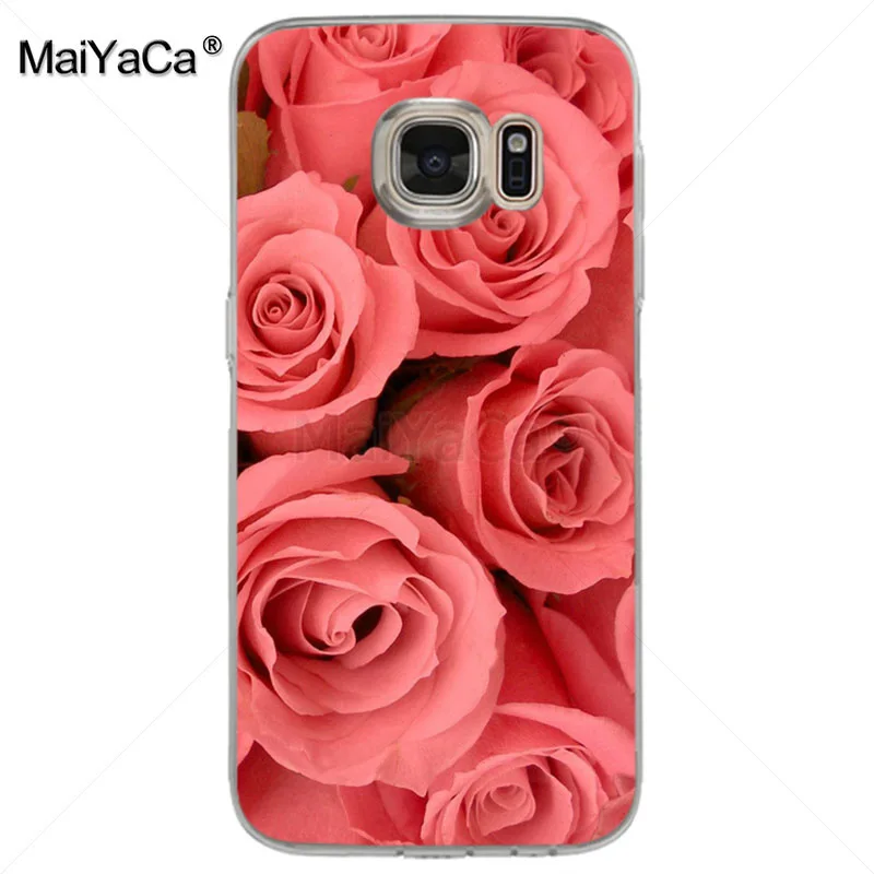 Чехол для samsung galaxy s7 s6 edge plus s5 s9 s8plus MaiYaCa с красивыми цветами и принтом розы |