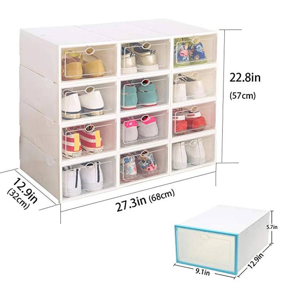 3 шт./компл. домашний органайзер для обуви пластиковая прозрачная коробка