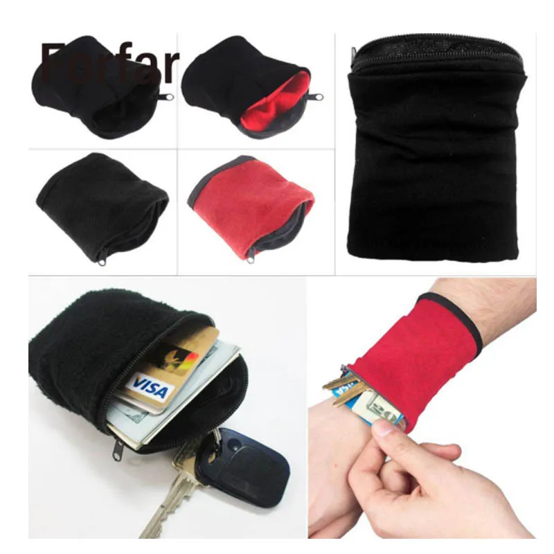 

Wrist Wallet Pouch Fleece Zipper Travel Gym Cycling Sport Wallet Hiking Accessiories High Quality Outdoor Camping Tool