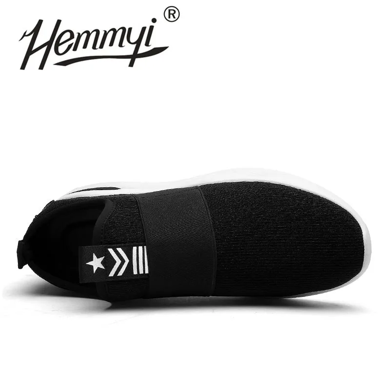Hemmyi с волнообразным краем Zapatos De Hombre без застежки сетчатым верхом дышащая