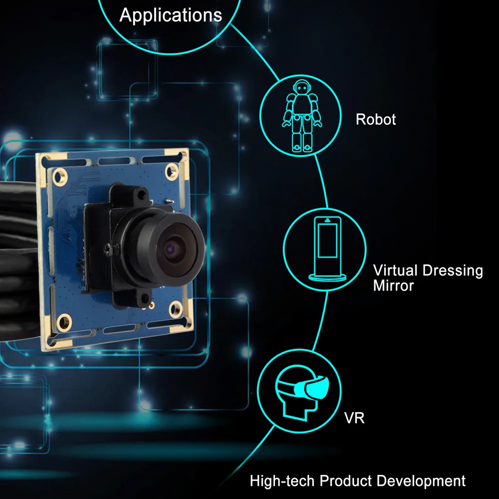 1 мегапиксельная HD 720P cmos сенсорная usb камера plug and play с объективом 2 8 мм для Raspberry