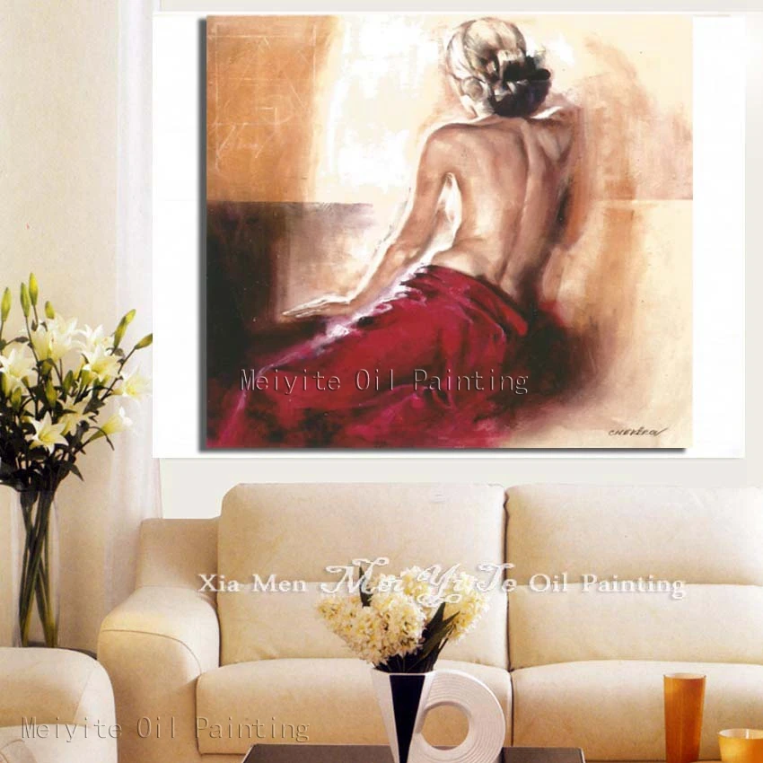 

Nude Woman Hot Sexy Body Silent Beauty Hand Painted Portrait Painting Wall Picture Canvas Art For Living Room