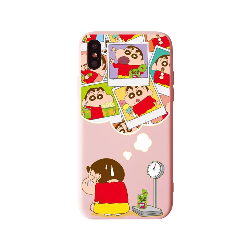 TPU Японский комикс Crayon Shin-chan чехол для телефона мягкий ТПУ Забавный чехол для iPhone 11Pro XS MAX 8plus 6s 7plus Защита оболочки - Цвет: TPU