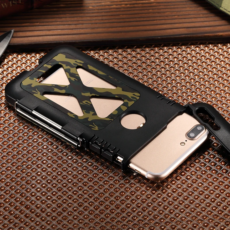 Luxury Doom Armor Dirt Shock Life Metal Aluminum Cell Phone Case For IPhone 7 4.7&quot King Iron Man Steel Cover R-just |