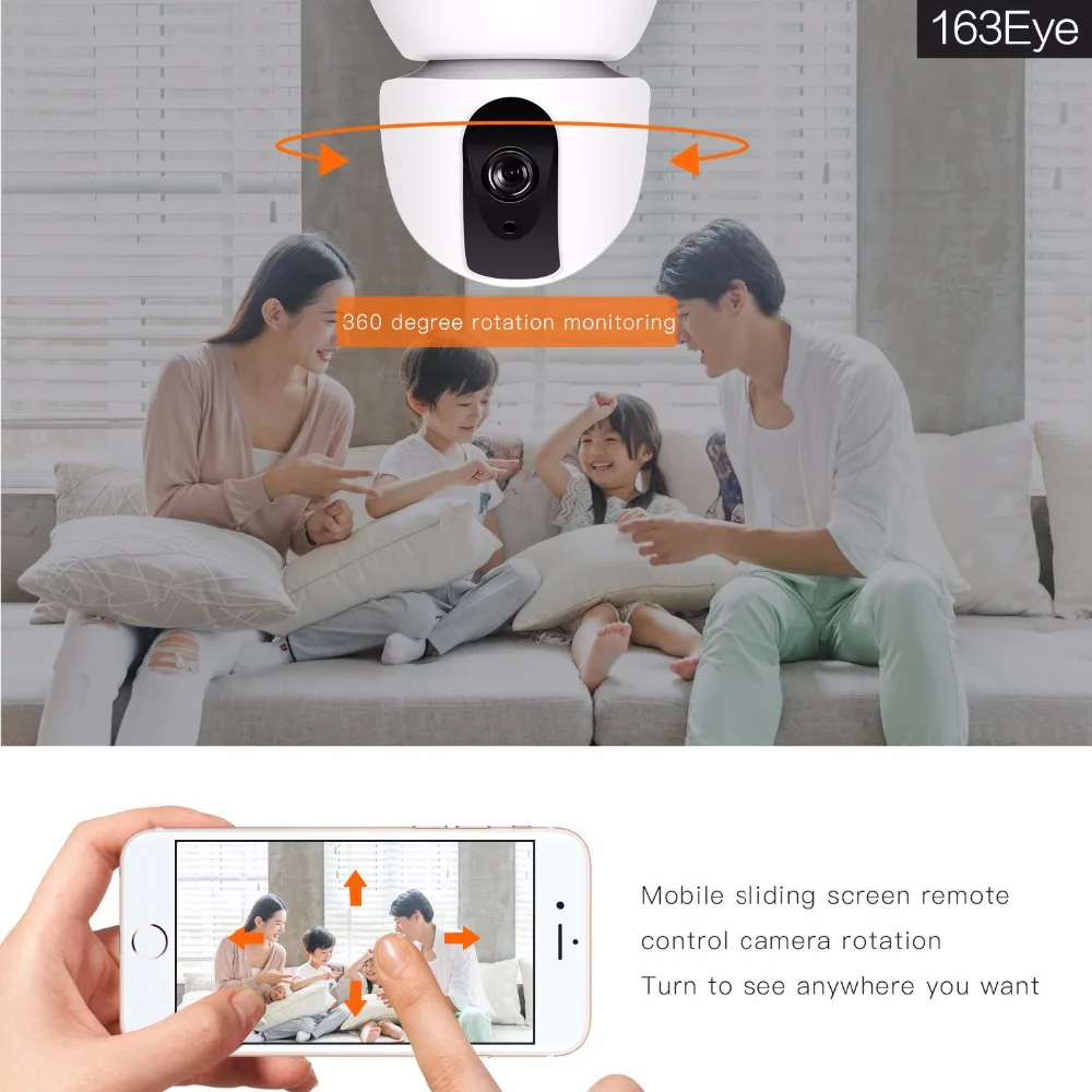 Беспроводная ip камера 1MP WiFi сетевая безопасность ночное видение CCTV наблюдения