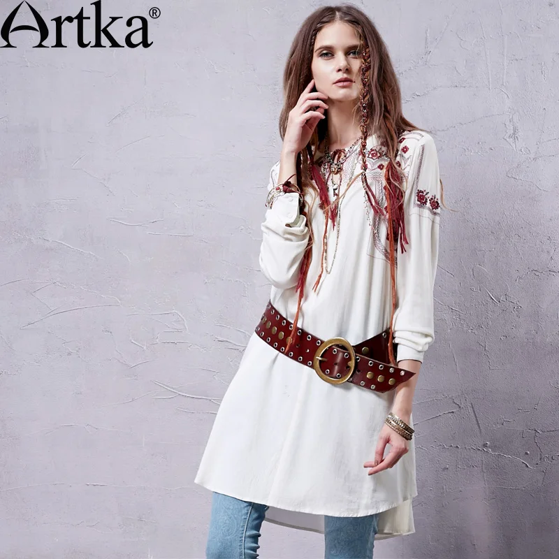 Artka 2015 женская ретро новая коллекция весенней одежды с длинными рукавами