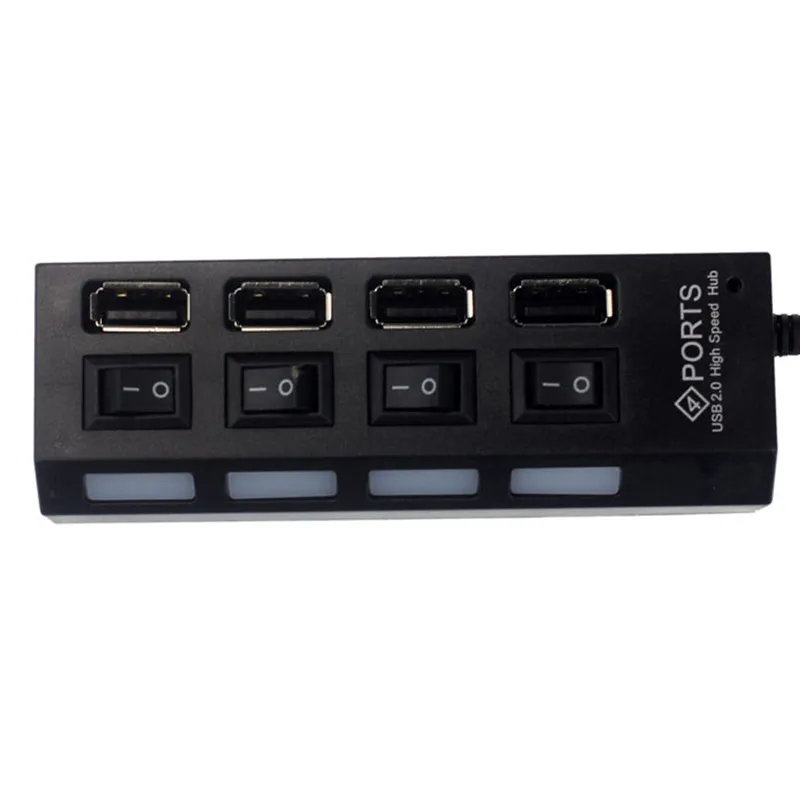4-портовый микро USB концентратор 2 0 высокоскоростной разветвитель 480 Мбит/с LED с