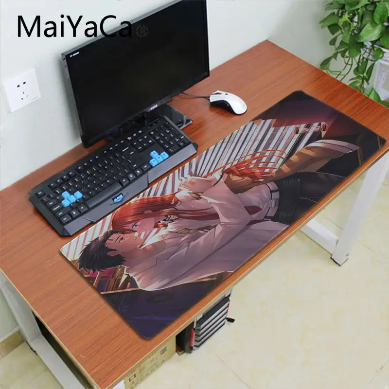 Прочный резиновый коврик для мыши Maiyaca steins gate большой компьютерный Настольный