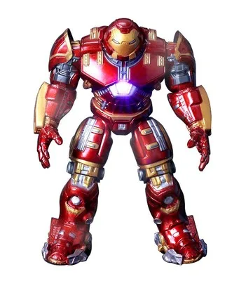 golden Marvel Мстители 3 халкбастер Железного человека доспехи суставов подвижные куклы Марка со светодиодный светильник ПВХ экшн-фигурка Коллекция Модель игрушки - Цвет: golden