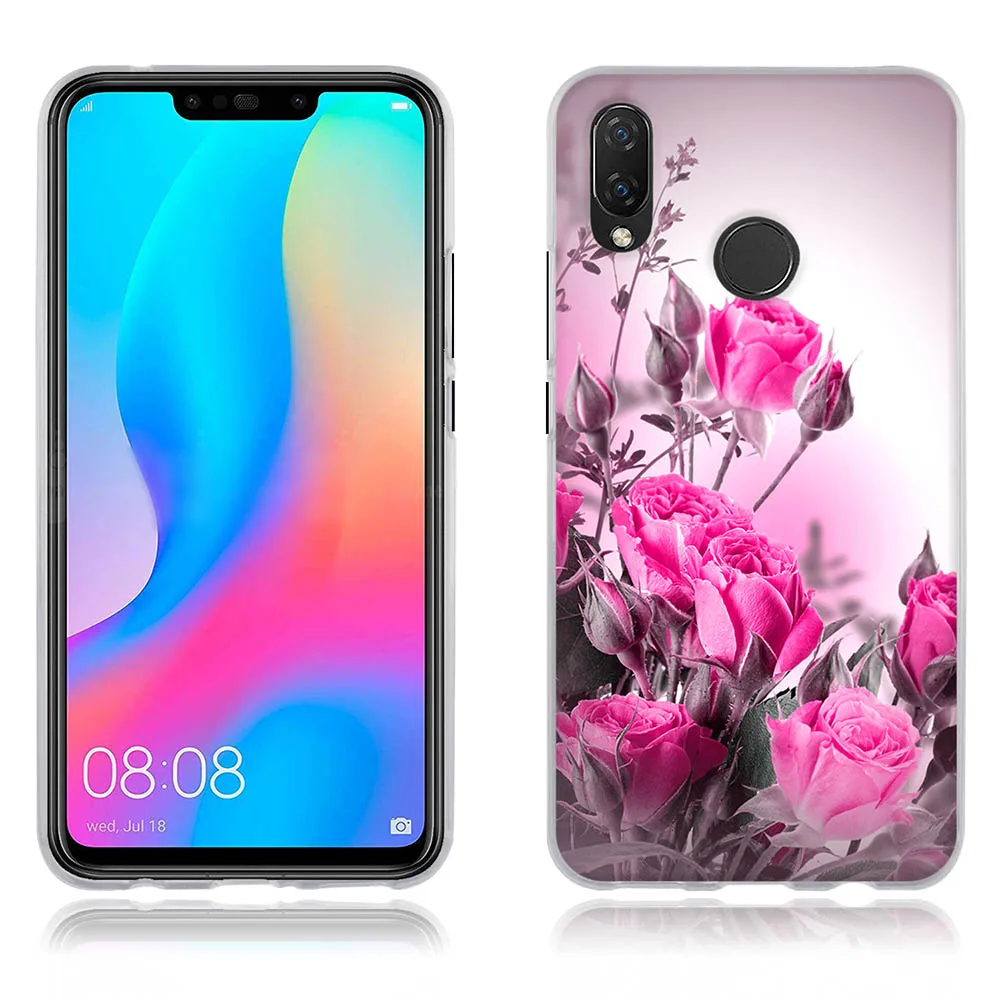 Чехол для huawei Nova 3i Capa P Smart + чехол мультфильм силиконовый мягкий 3 i 3D TPU телефон