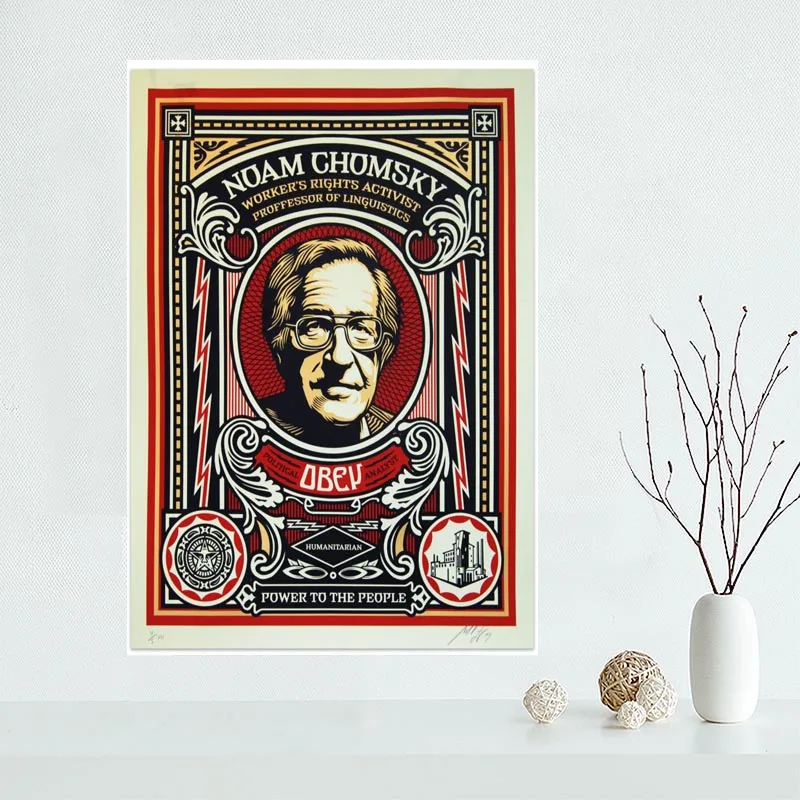 Горячая Распродажа индивидуальный холщовый постер Shepard Fairey домашний декор